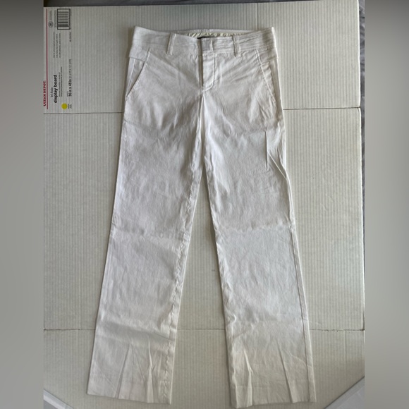 NWT Vince White Linen Cotton Pant in Size 6 - Picture 2 of 15